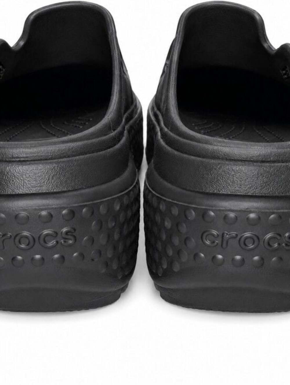 NWOB Crocs Stomp Loafer Iconic Comfort 209937-060 W 10 Men 8 Travel Rubber Blk - Picture 7 of 10